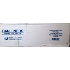 Garbage Bags - Can Liners - Clear Bags - Extra Strong - Industrial Drum Liner - /   35" x 50" / 1 x 250 Bag Box 